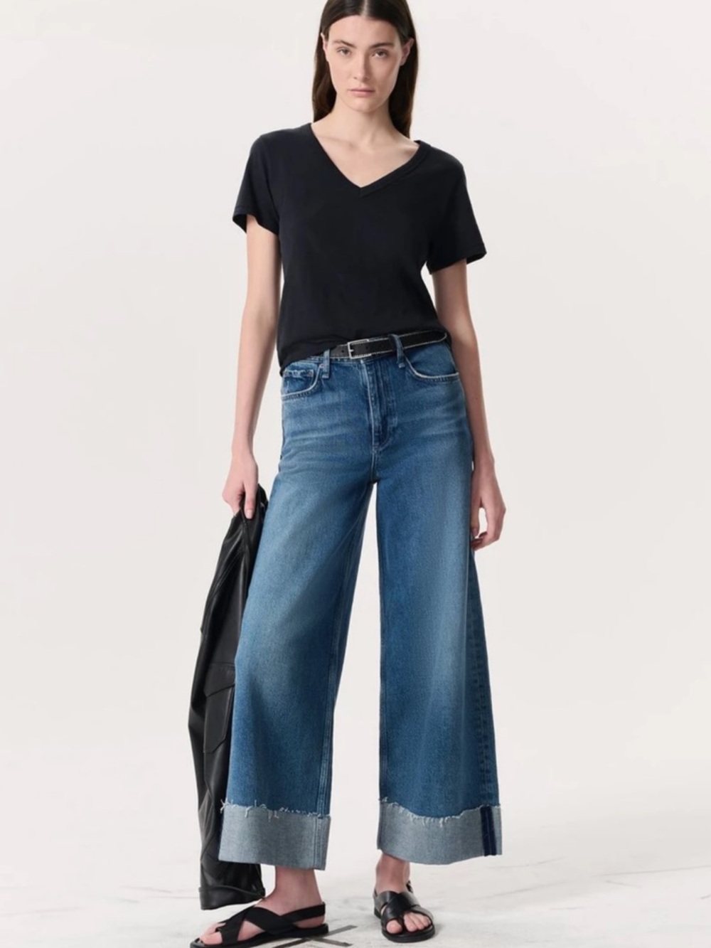 rag & bone Sofie Ankle-Length Wide-Leg Jeans